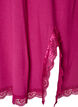 Nuisette en viscose avec dentelle et fentes, Bordeaux, Packshot image number 3