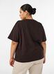 Boxy katoenen T-shirt, Bruin, Model image number 2
