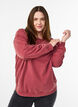 Losvallend sweatshirt met gewassen look, Rood, Model image number 0