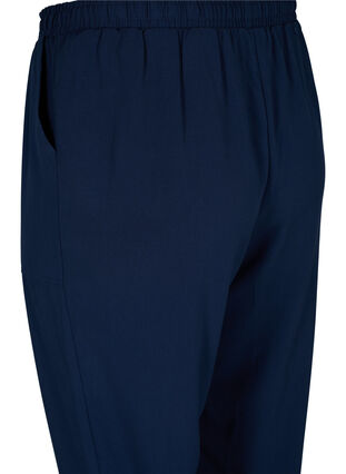 Pantalon avec poches et ourlet élastique, Navy Blazer, Packshot image number 3