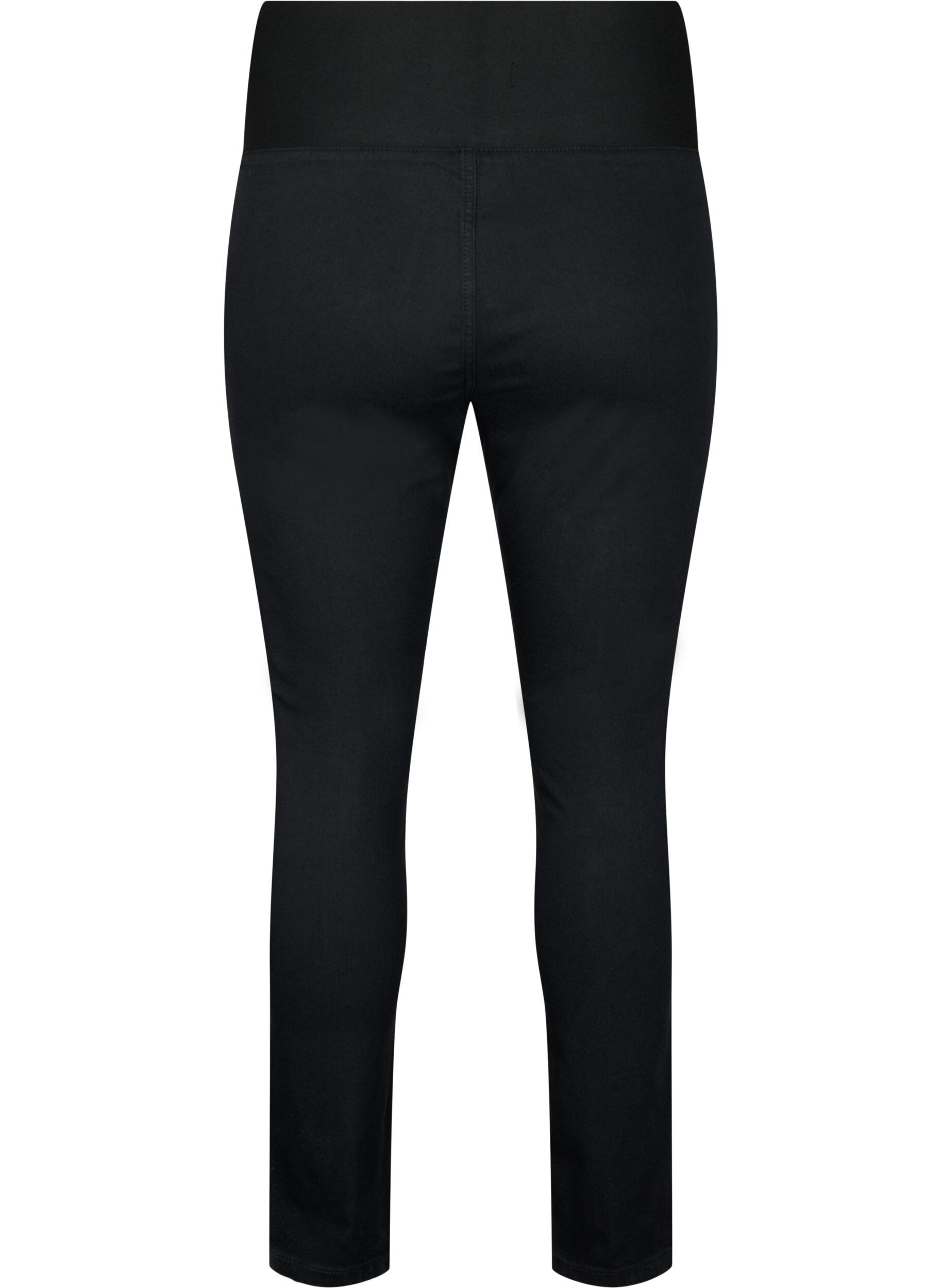 Zizzi FLASH - Jeggings avec large ceinture &eacute;lastique, Noir, Packshot image number 1