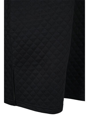 Gestructureerde jurk met 3/4 mouwen, Black, Packshot image number 3