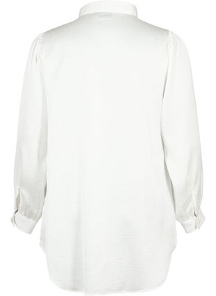 Chemise longue avec boutons en perles, Bright White, Packshot image number 1