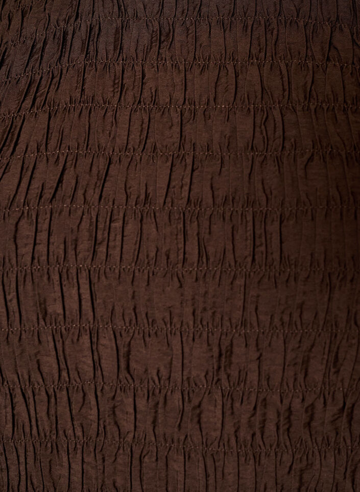 Blouse met smock en lange mouwen, Bruin, Packshot image number 2