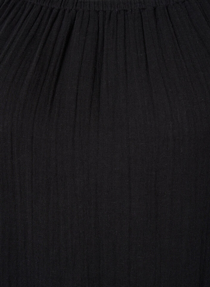 Katoenen jurk met anglaise borduurwerk, Black, Packshot image number 2