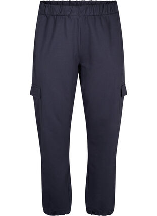 Pantalon de survêtement avec poches cargo, Ombre Blue, Packshot image number 0