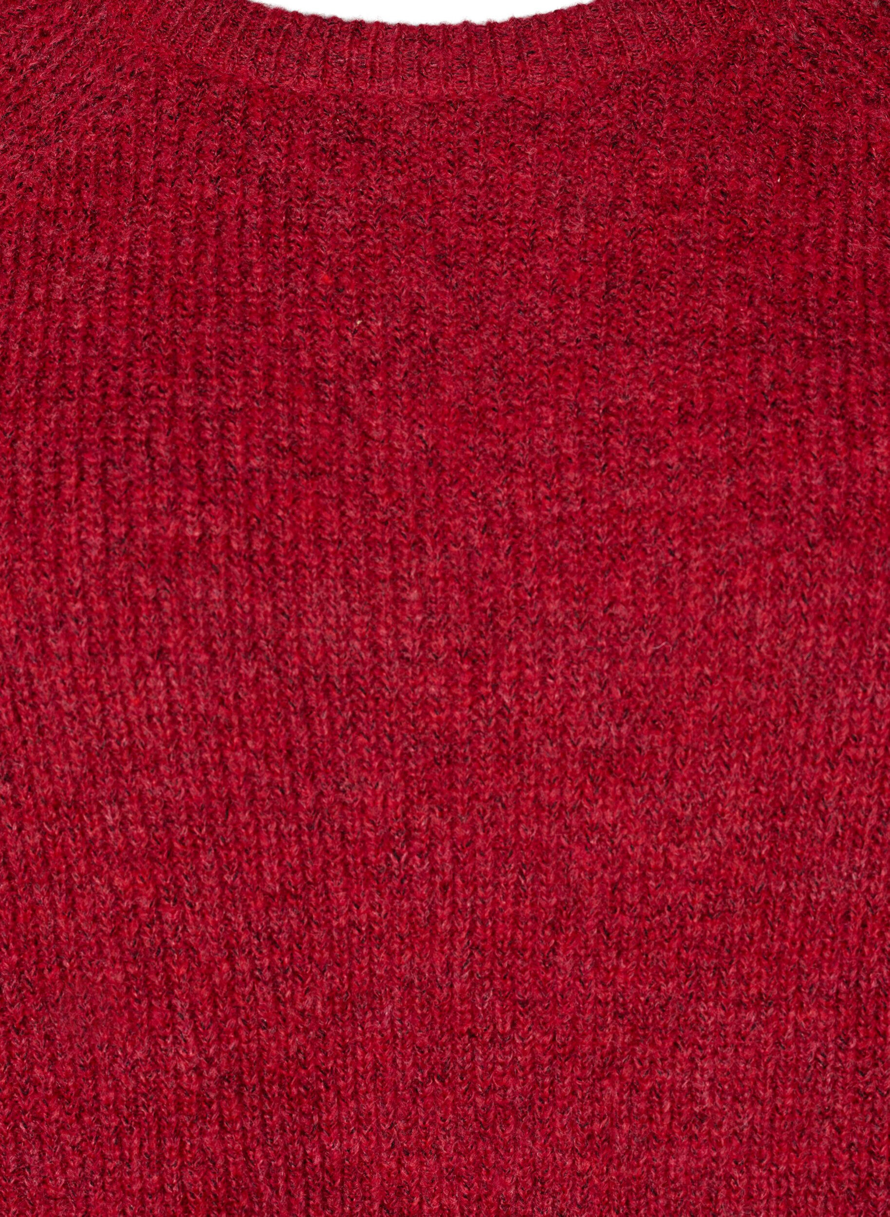 ZizziPull c&ocirc;tel&eacute; &agrave; manches 3/4, Rouge, Packshot image number 2
