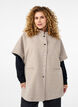 Cape-jack met korte mouwen in een wol-look, Simply Taupe Mel., Model image number 0