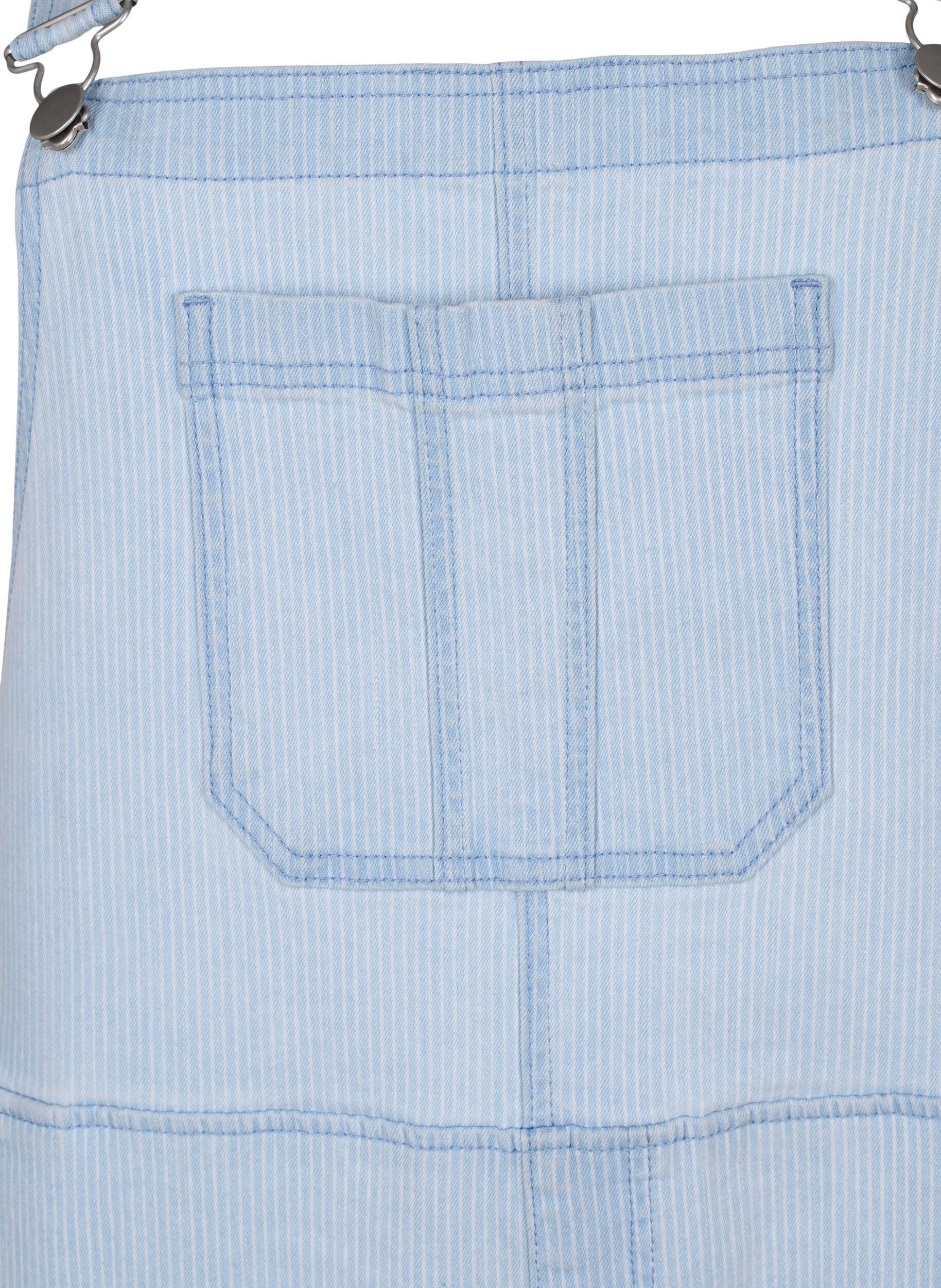 ZizziGestreepte denim overall, L. Blue Denim Stripe, Packshot image number 2