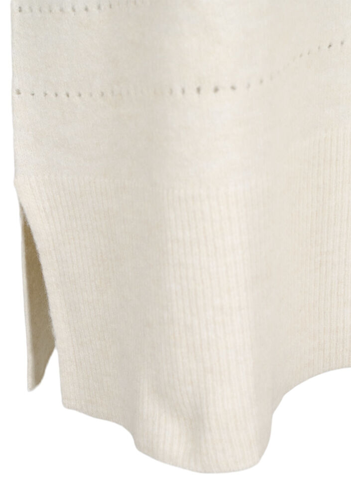 Robe en maille à fentes et motifs en dentelle, Birch Mel., Packshot image number 3