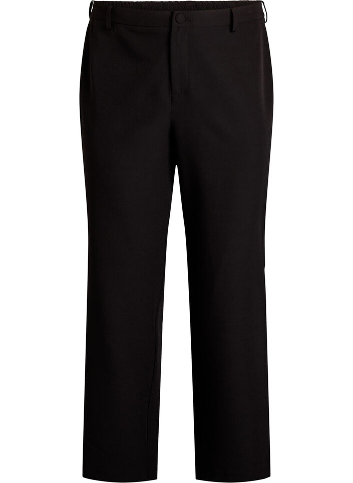 Pantalon avec poches et jambes droites, Noir, Packshot image number 0