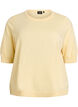 Blouse en fine maille &agrave; manches courtes, Jaune clair, Packshot image number 0