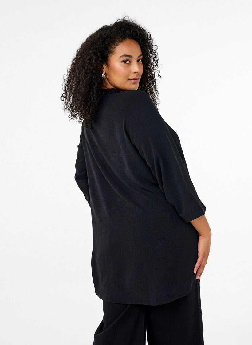 Tunique avec manches 3/4, Noir, Model image number 2