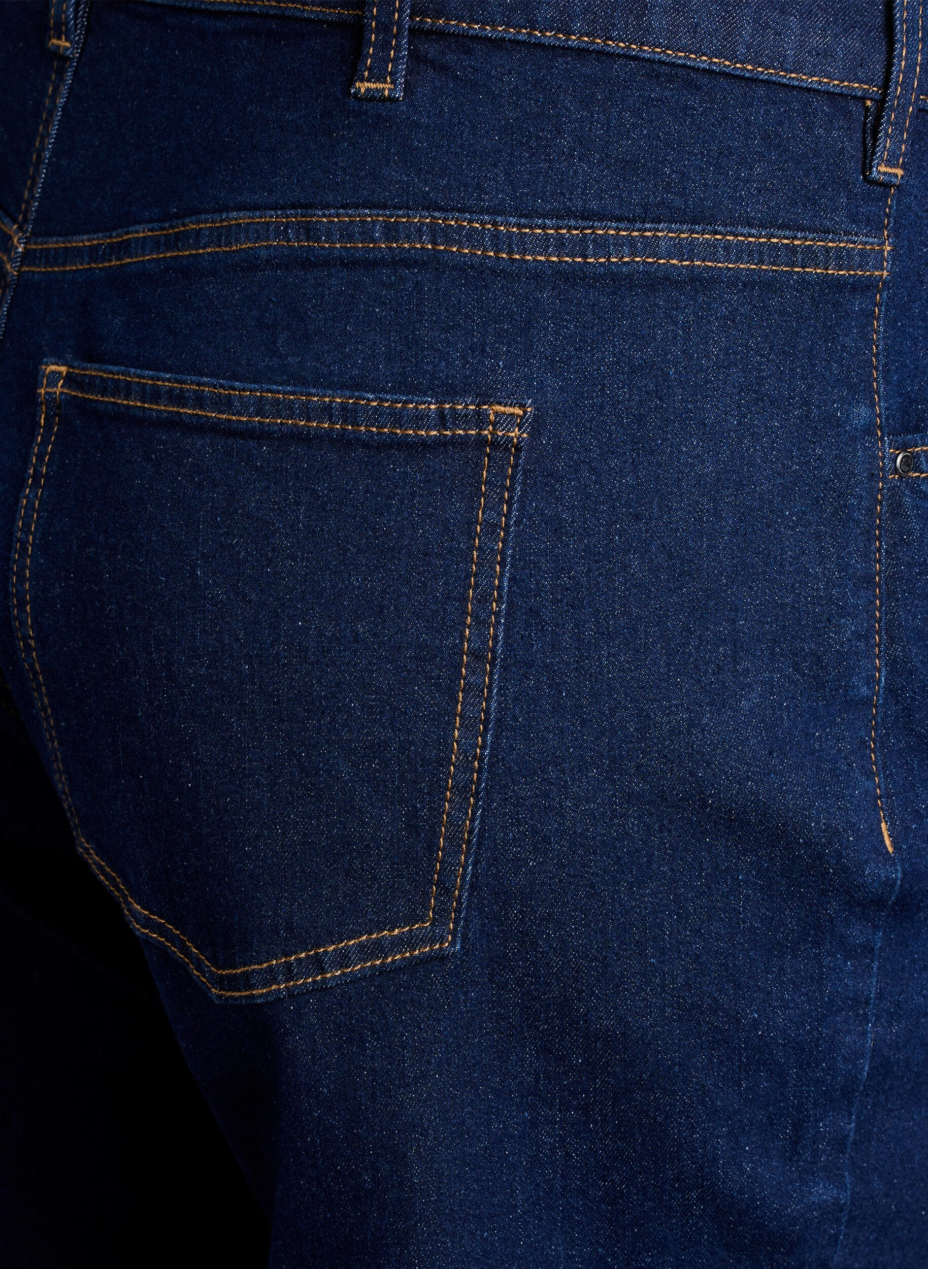 ZizziGecropte Vera jeans met een straight-fit, Blauw, Packshot image number 3