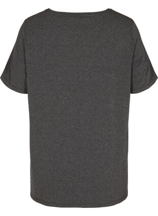 T-shirt de grossesse à manches courtes en coton, Dark Grey Melange, Packshot image number 1