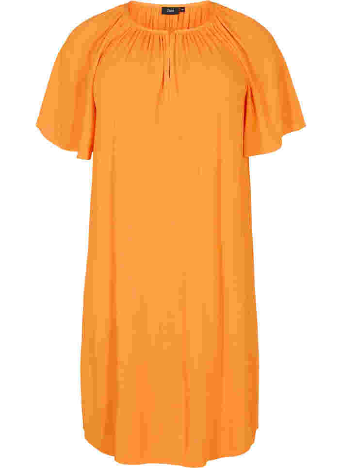 Robe en viscose à manches courtes, Orange Peel, Packshot image number 0