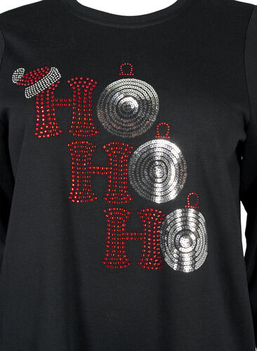 Robe de Noël décontractée, Black HO HO HO, Packshot image number 2