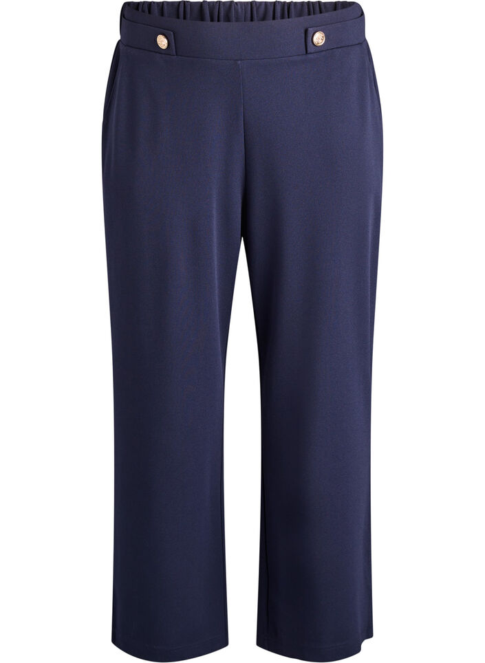 Losse broek met zakken, Blauw, Packshot image number 0