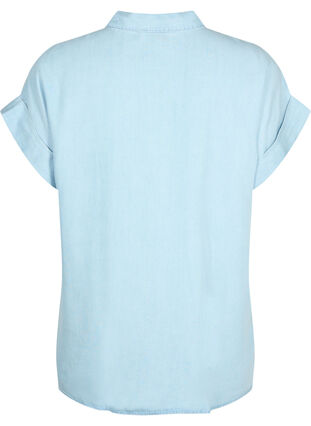 Chemise à manches courtes en lyocell (TENCEL™), Light blue denim, Packshot image number 1