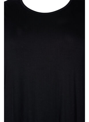 Robe en jersey de viscose à manches 3/4, Black, Packshot image number 2