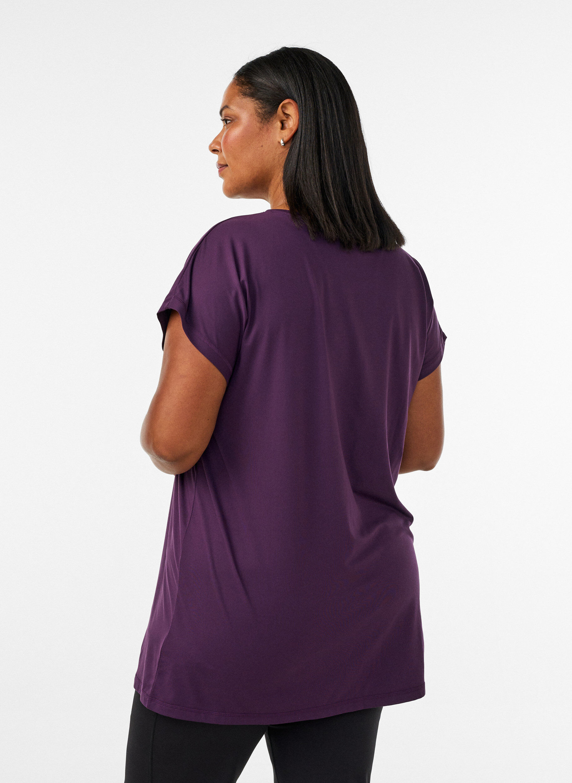 ZizziT-shirt long de sport, Violet, Model image number 2