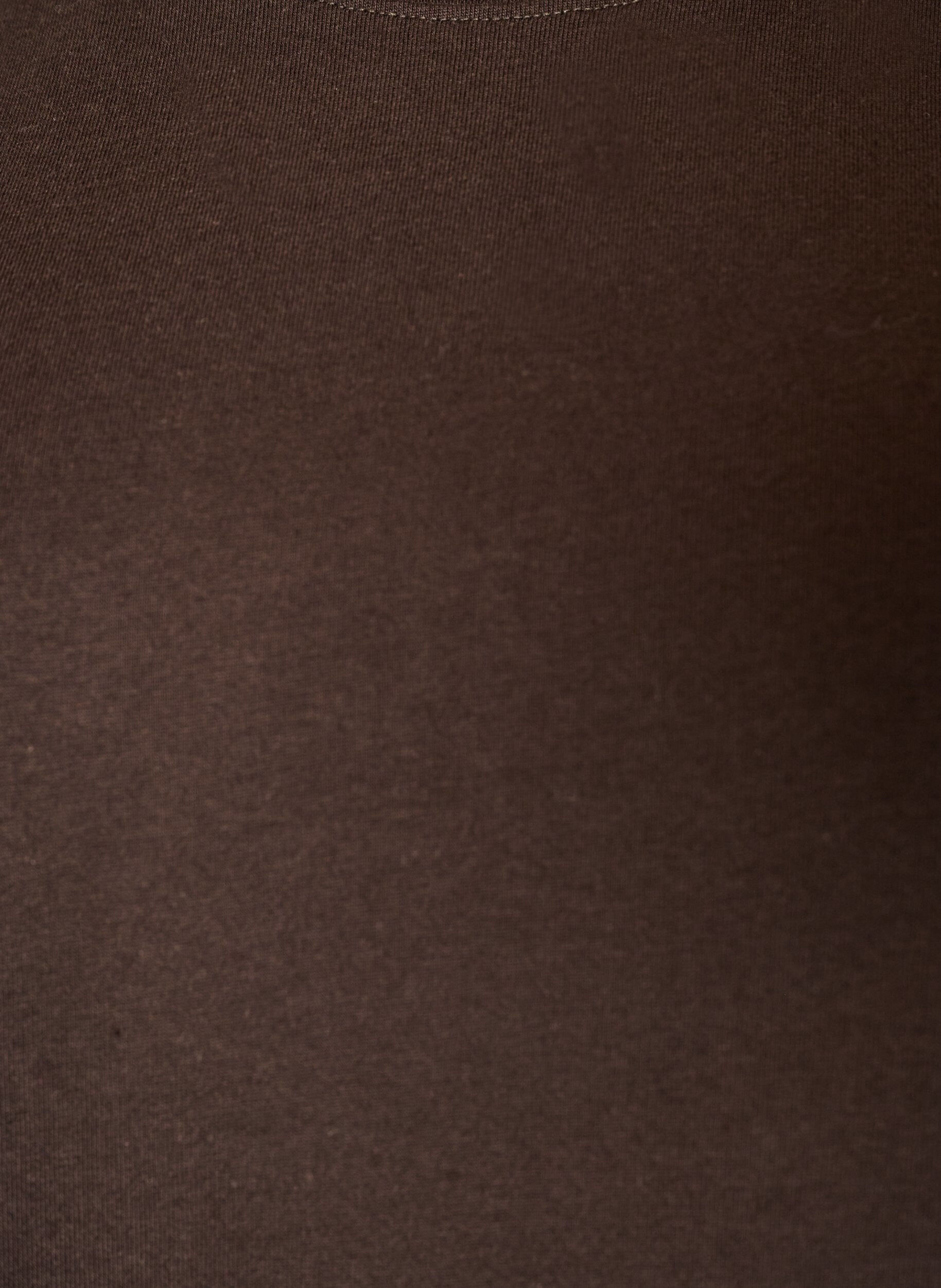 ZizziBoxy katoenen T-shirt, Bruin, Packshot image number 2