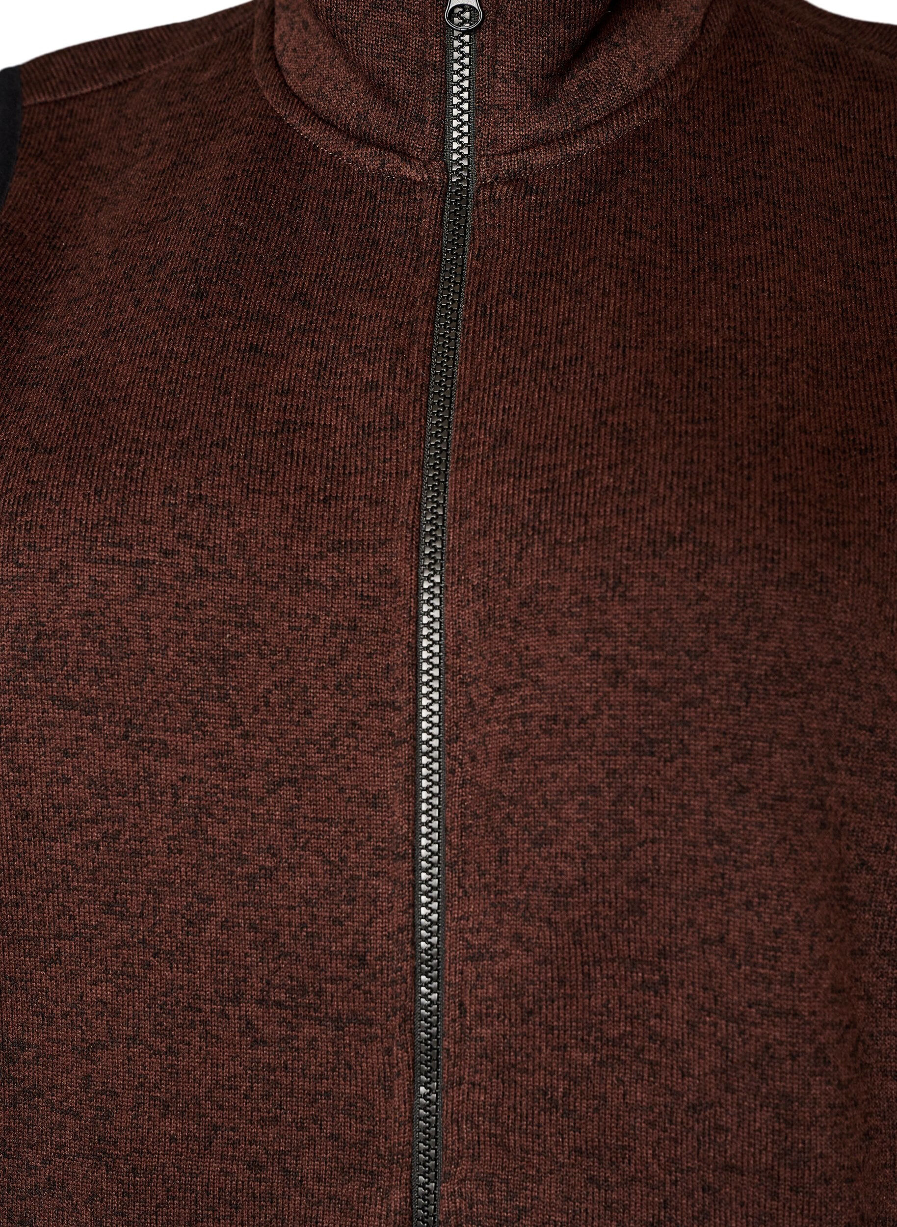 ZizziGilet &agrave; col montant et fermeture &eacute;clair, Marron, Packshot image number 2