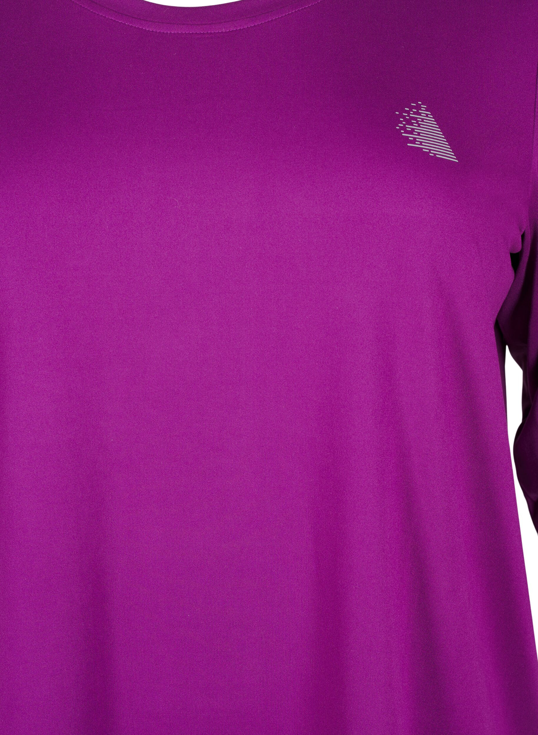 ZizziHaut de sport &agrave; manches 3/4, Violet, Packshot image number 2