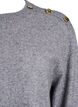 Breisel blouse met knoopdetail, Grijs, Packshot image number 2