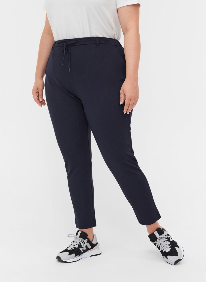 Cropped Maddison broek, Blauw, Model image number 3