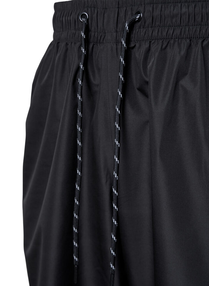 Regenbroek met elastiek en trekkoord, Zwart, Packshot image number 2