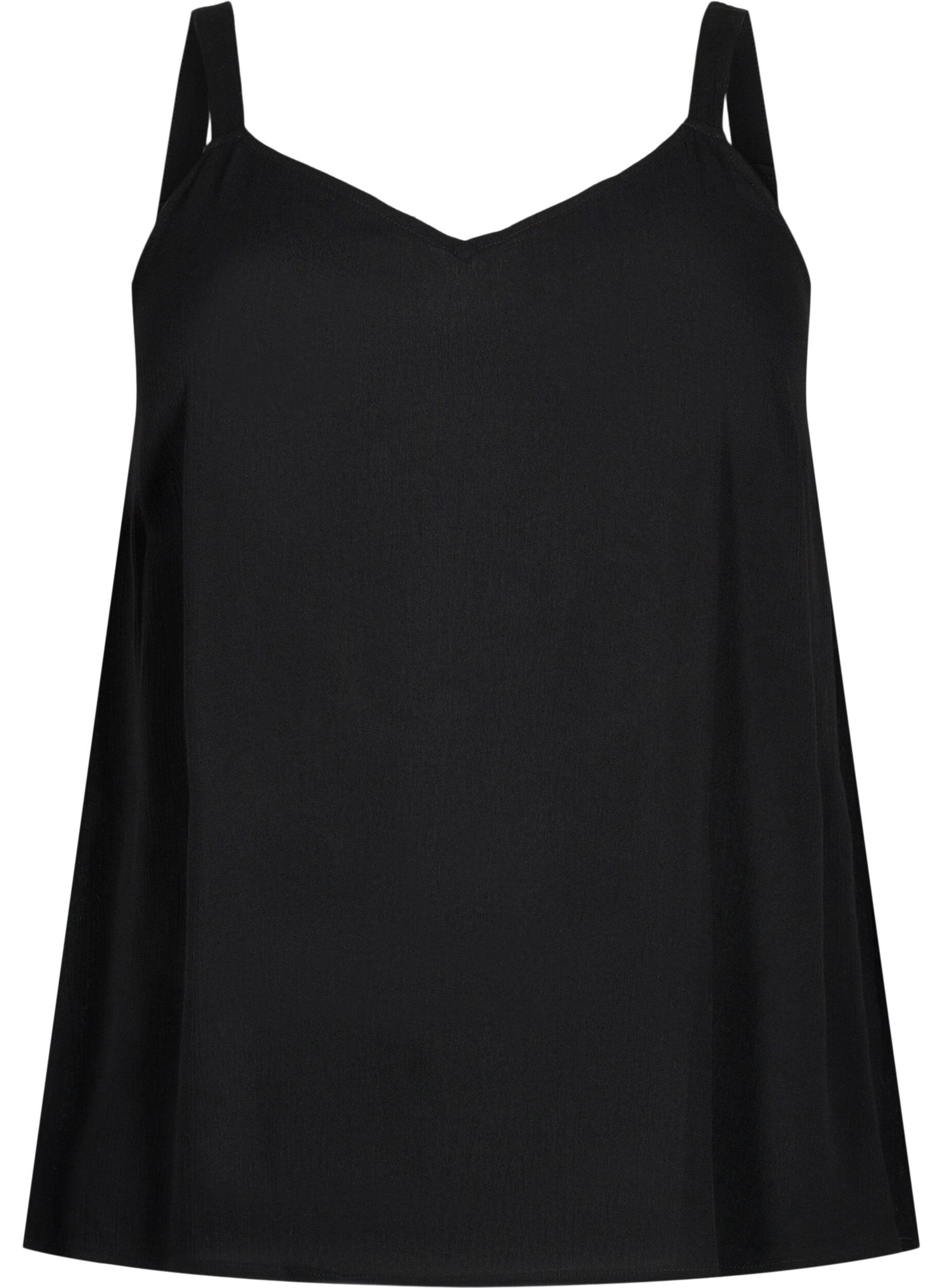 ZizziMouwloze top in viscose, Black, Packshot image number 0