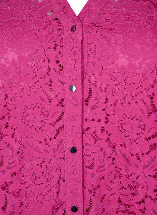 Kanten jurk met knopen en A-vorm, Festival Fuchsia, Packshot image number 2