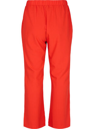 Flared broek met elastiek in de taille, Fiery Red, Packshot image number 1
