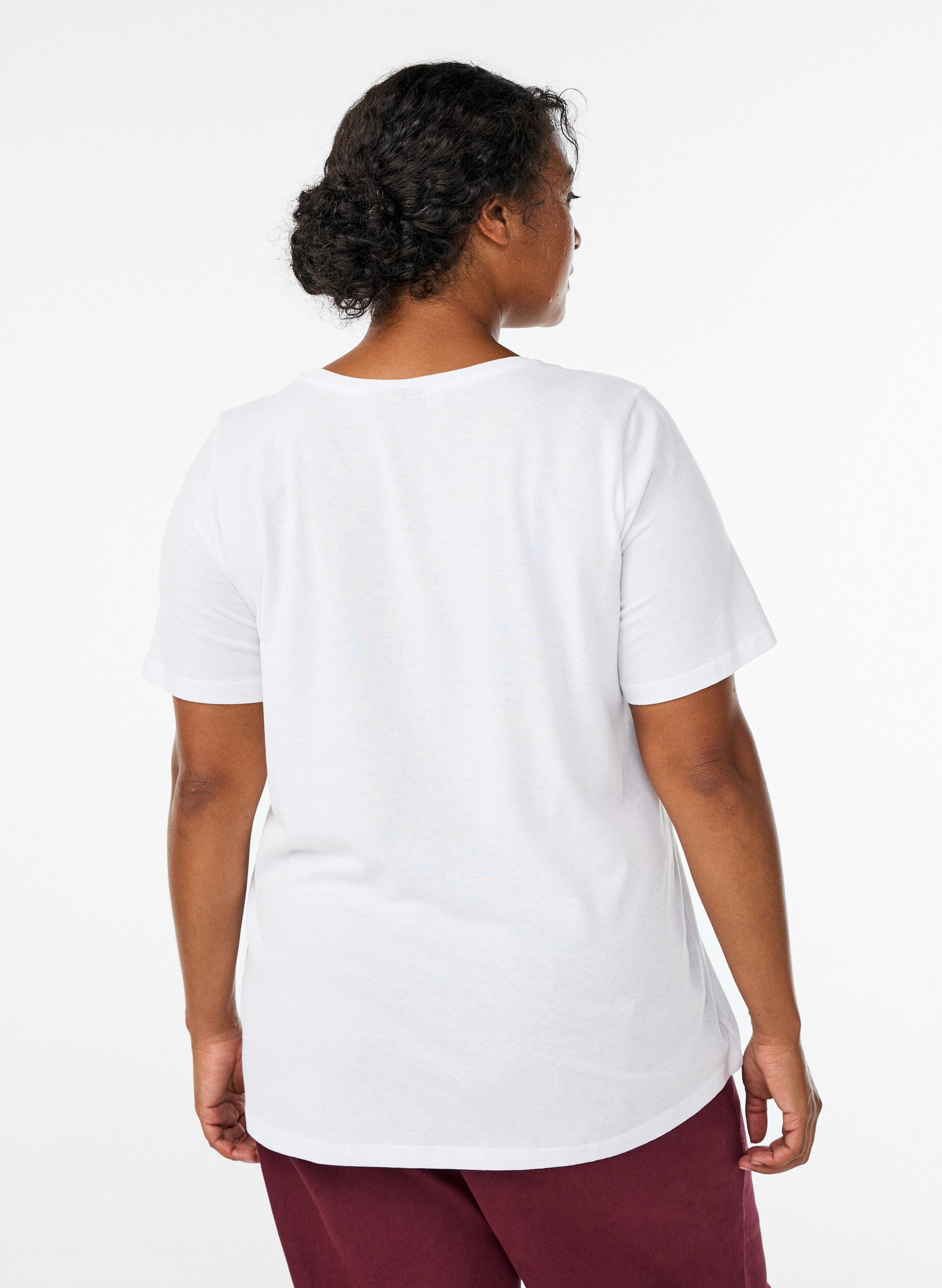 Zizzi FLASH - T-shirt imprim&eacute;, Blanc, Model image number 2