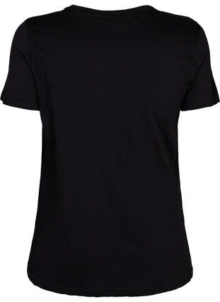 T-shirt de sport avec imprimé, Black w. stripe A, Packshot image number 1