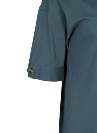 Tunique en coton manches courtes, Dark Grey, Packshot image number 2