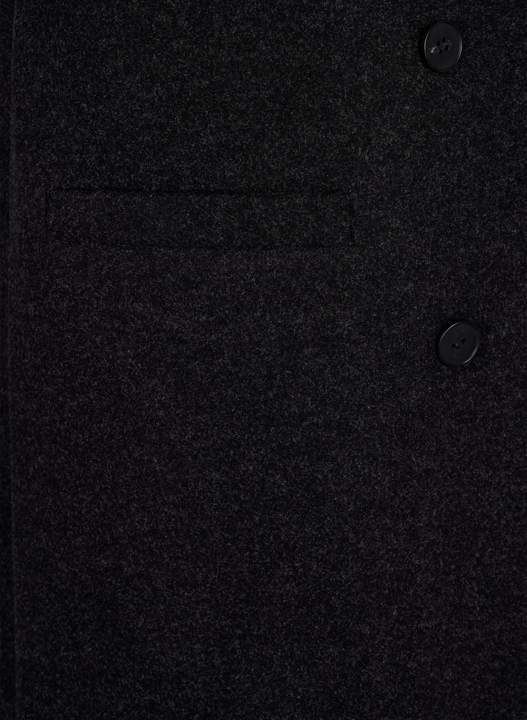 ZizziLang vest in wollen look, Dark Grey Melange, Packshot image number 3