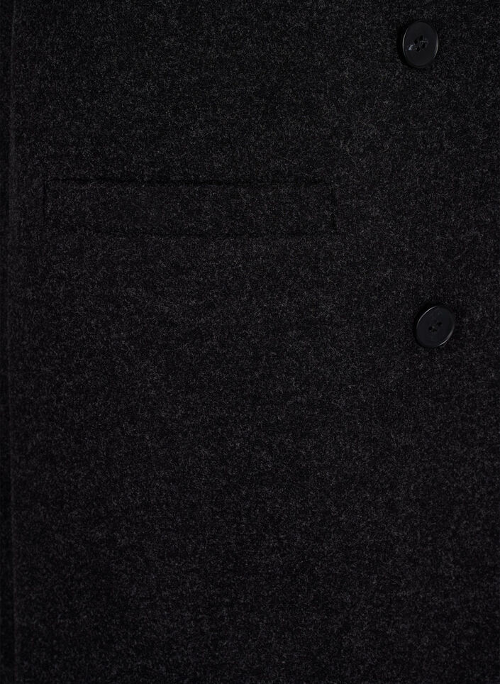 Gilet long en imitation laine, Dark Grey Melange, Packshot image number 3
