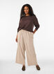 Blouse en maille avec un col rond, Marron, Model image number 1