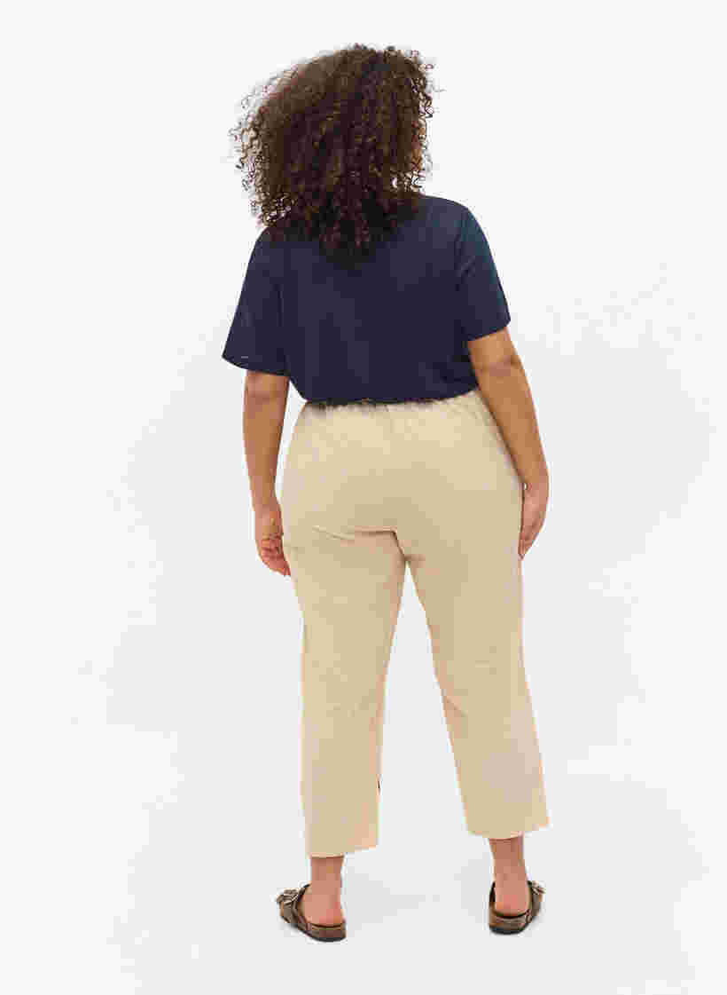 Pantalon court en coton, Oxford Tan, Model image number 1