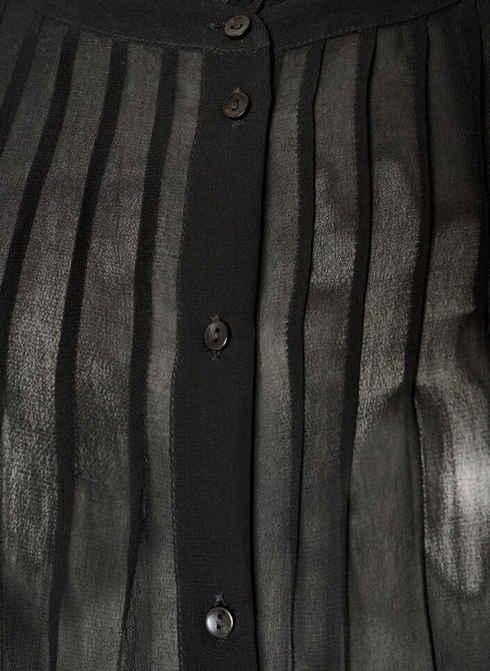 Blouse en viscose &agrave; col &agrave; volants, Noir, Packshot image number 2
