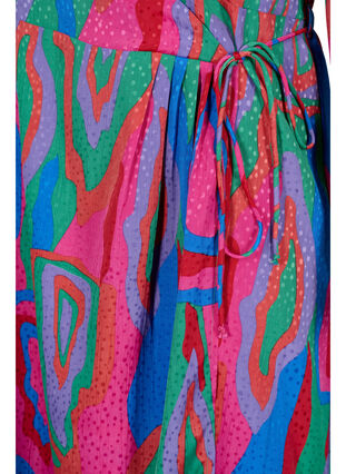 Robe cache-cœur imprimée à manches longues, Colorfull Art Print, Packshot image number 3