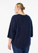 Pull c&ocirc;tel&eacute; &agrave; manches 3/4, Bleu, Model image number 2
