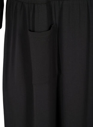 Robe midi en coton bio avec poches, Black, Packshot image number 3