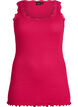 Haut avec bordure en dentelle, Rose, Packshot image number 0