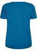 T-shirt basique en coton de couleur unie, Bleu p&eacute;trole, Packshot image number 1