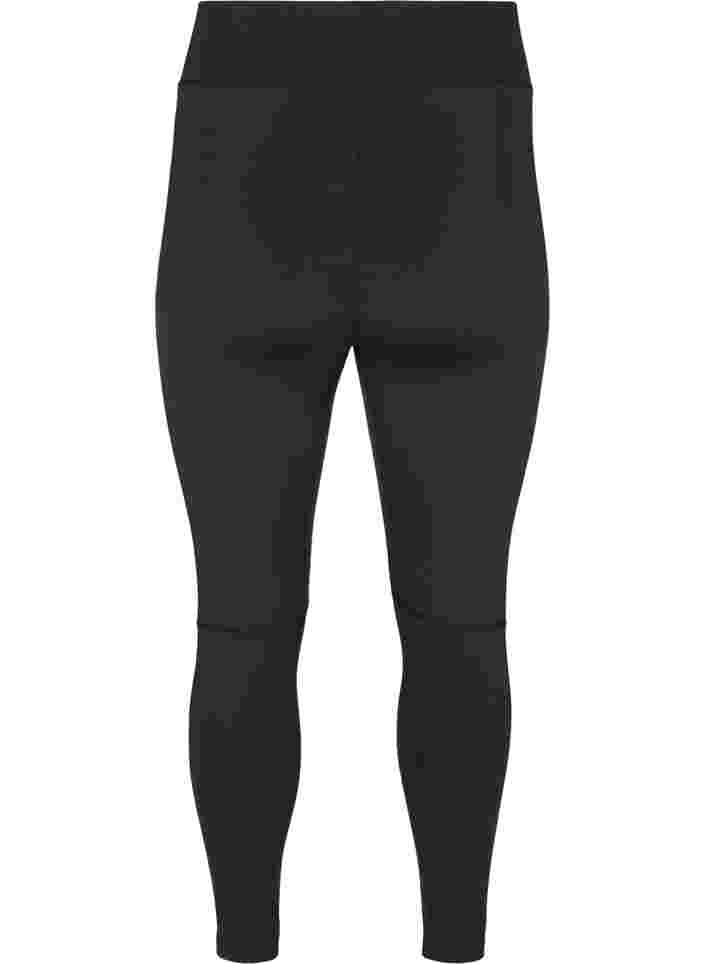 Collants d'entraînement longueur 7/8 avec détail froissé, Black, Packshot image number 1