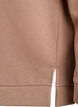 Sweatshirt à col montant et fermeture zippée, Marron, Packshot image number 3