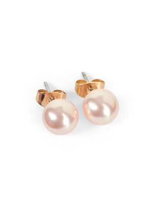 Boucles d'oreilles perles, Rose, Packshot image number 0